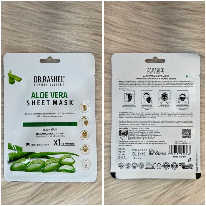 Dr.Rashel Aloe Vera Skin Sheet Mask with Serum - Image 3