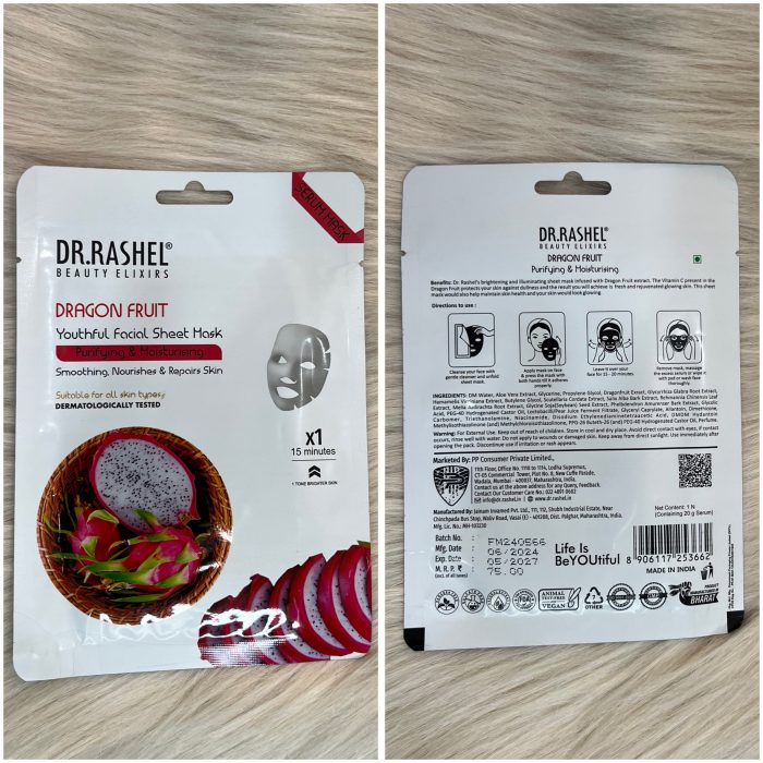 Dr.Rashel Dragon Fruit Sheet Mask with Serum - Image 3