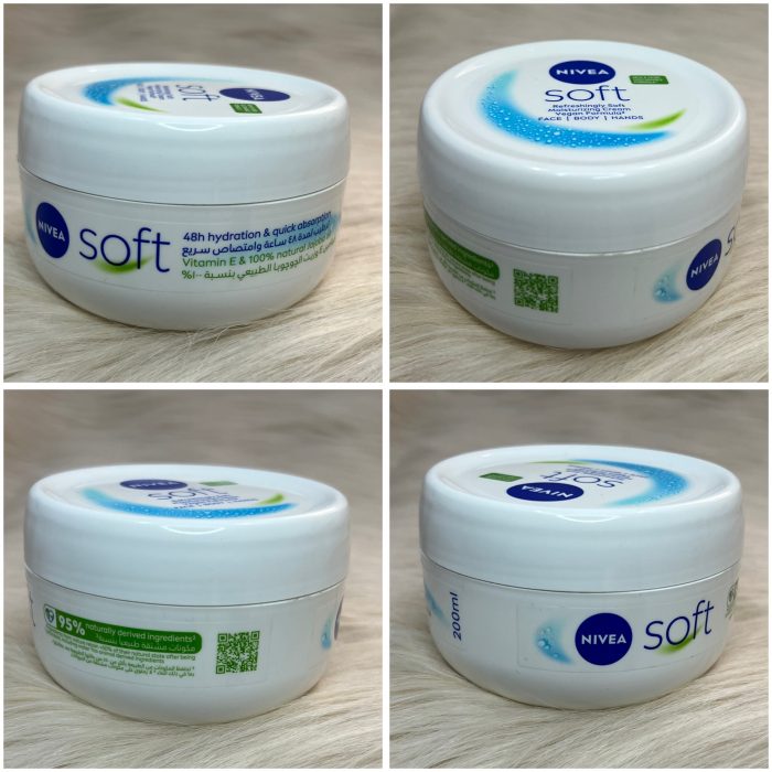 Nivea Soft Moisturizing cream Vegan Formula, face, body and hands 200ml - Image 3