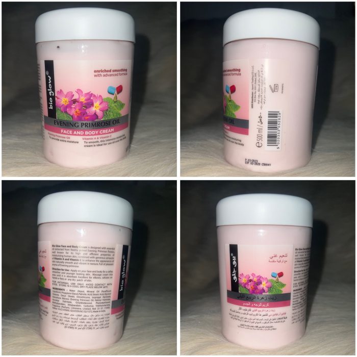 Bio Glow Evening Primrose Oil Face and Body Cream 500ml - Image 2