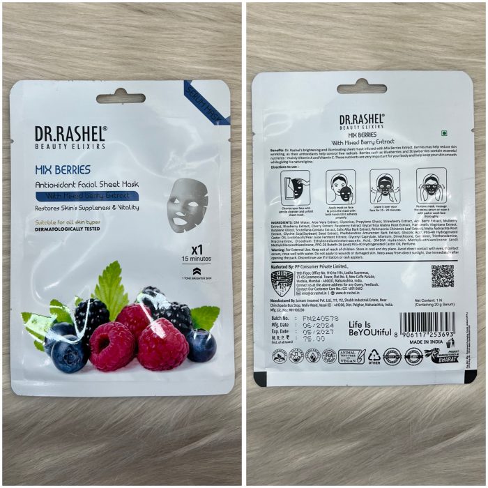 Dr.Rashel Mix Berries Sheet Mask with Serum - Image 3
