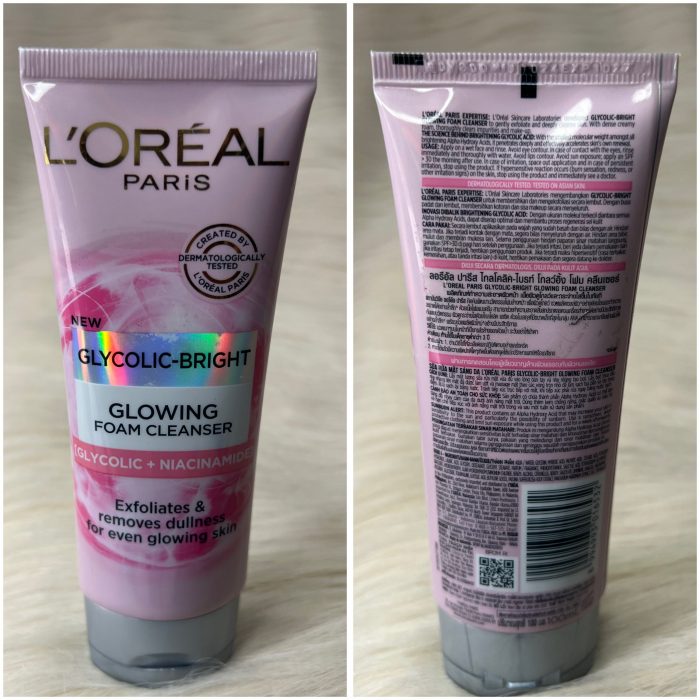 L'oreal Paris Glycolic Bright Glowing Foam Cleanser 100ml - Image 2