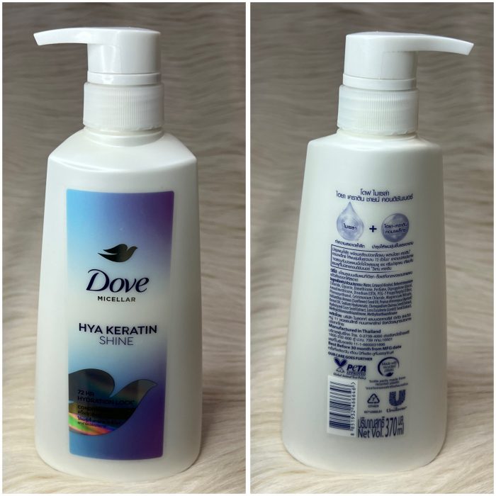 Dove Micellar HYA Keratin Shine Conditioner 370ml - Image 2
