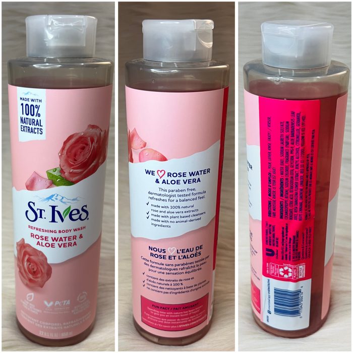 St. Ives Refreshing Rose Water & Aloe Vera Body Wash 650ml - Image 2