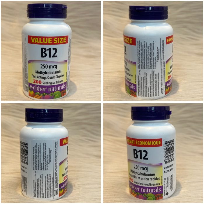 Webber Naturals Vitamin B12 250 mcg Methylcobalamin, 200 Sublingual Tablets - Image 5