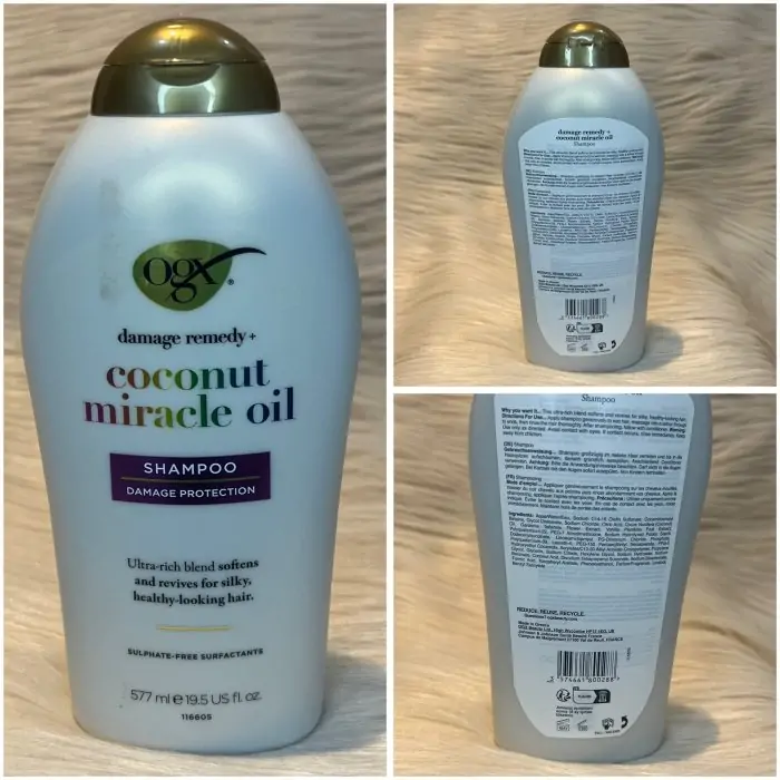 OGX Coconut Miracle Oil Damage Protection Shampoo 577ml - Image 2