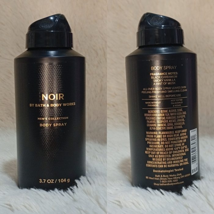 Bath & Body Works NOIR Men's Body Spray 104g - Image 2