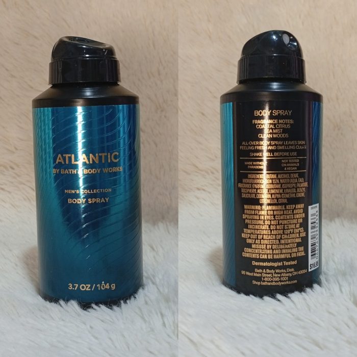 Bath & Body Works ATLANTIC Men's Body Spray 104g - Image 2