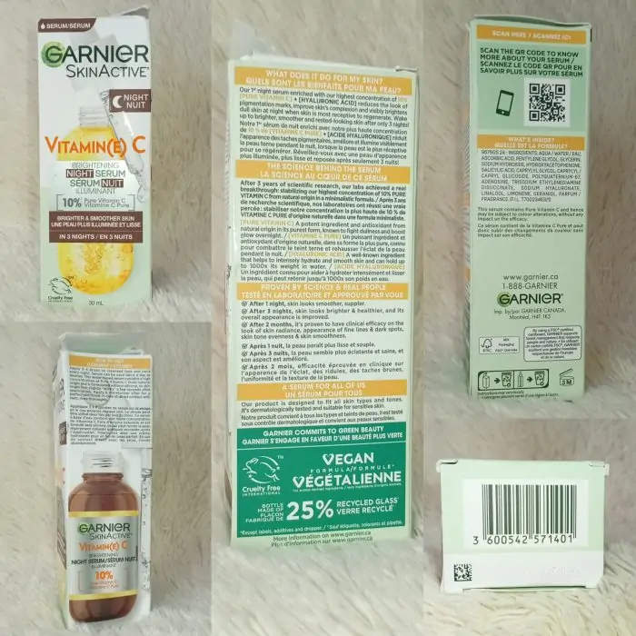 ( Discounted Product ) Garnier SkinActive Brightening Night Vitamin-C Serum 30ml - Image 5