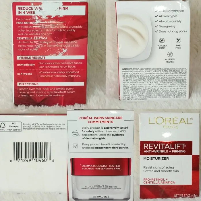(Discounted Product ) L'Oreal Revitalift Face & Neck Anti-Wrinkle & Firming Moisturizer 48g - Image 2