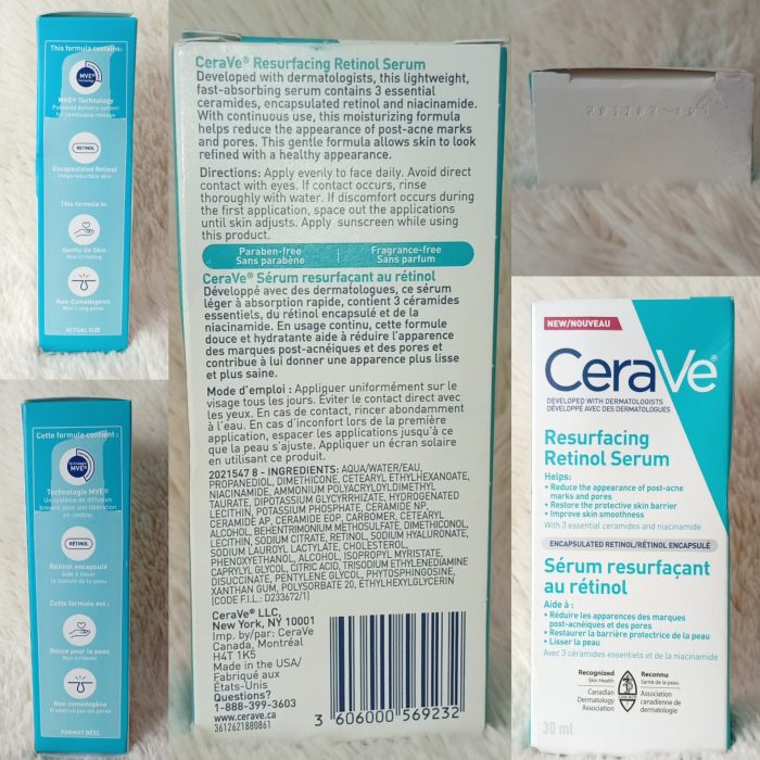 ( Discounted Product ) CeraVe Po-re Refining, Resurfacing, BrighTening Retinol Facial Serum 30ml Canada - Image 2