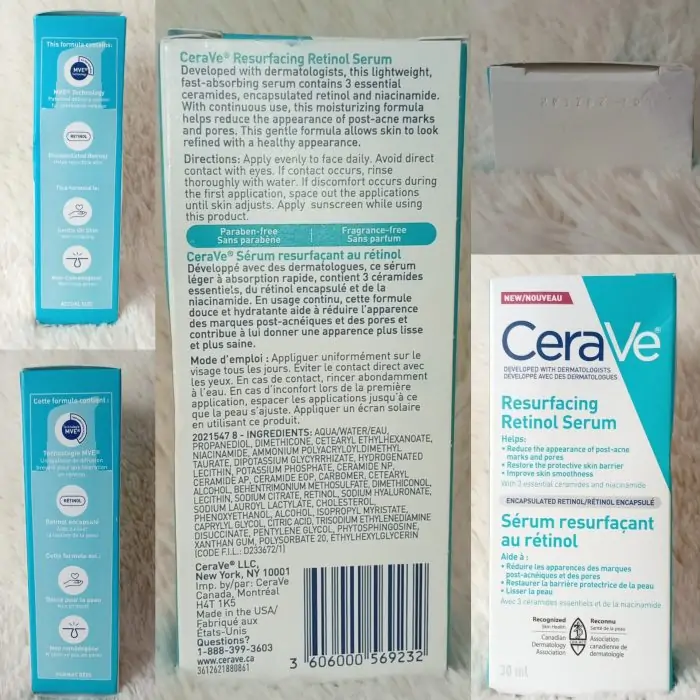 ( Discounted Product ) CeraVe Po-re Refining, Resurfacing, BrighTening Retinol Facial Serum 30ml Canada - Image 2