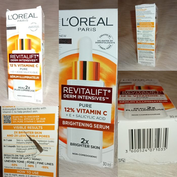 ( Discounted Product ) L'Oréal Paris Revitalift Derm Intensives 12% Pure Vitamin C + E + Salicylic Acid Face Serum 30ml - Image 5