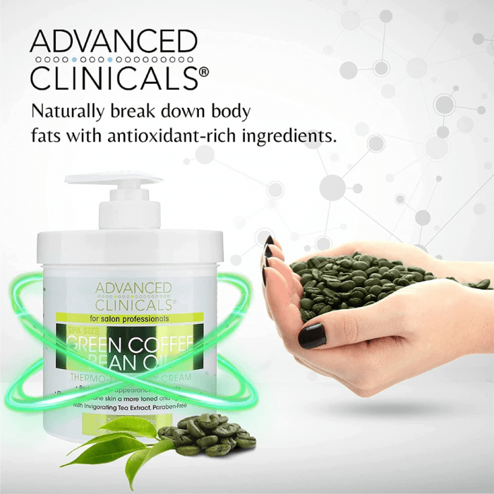 Advanced Clinicals Green Coffee Bean Oil Cream 454g