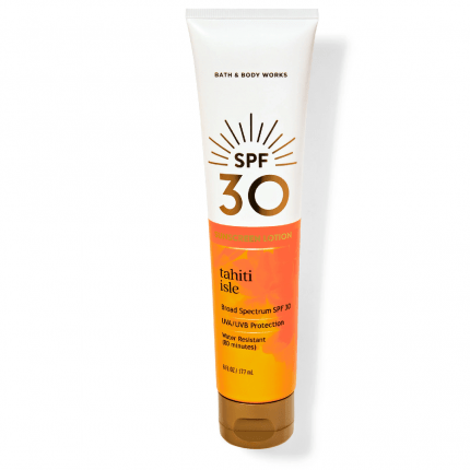 Bath & Body Works Tahiti Isle Water Resistant Sunscreen Lotion SPF 30, 177ml