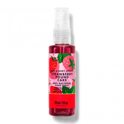 Bath & Body Works Strawberry Pound Cake Anti Bacterial Hand Spray, 29ml