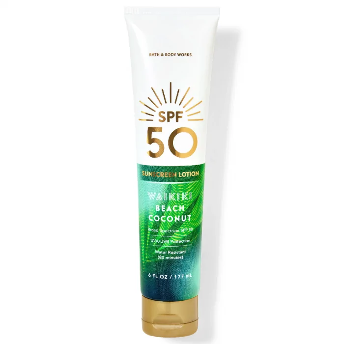 Bath & Body Works Waikiki Beach Coconut Sunscreen Lotion SPF 50, 177 ml - Image 1