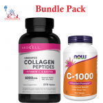 NeoCell Super Collagen + Vitamin C & Biotin, 90 Servings 270 Tablets & Now Foods Vitamin C-1000 Bundle Pack