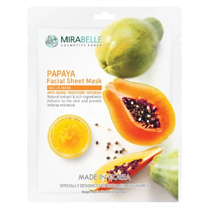 Mirabelle Cosmetics Korea Papaya Facial Sheet Mask