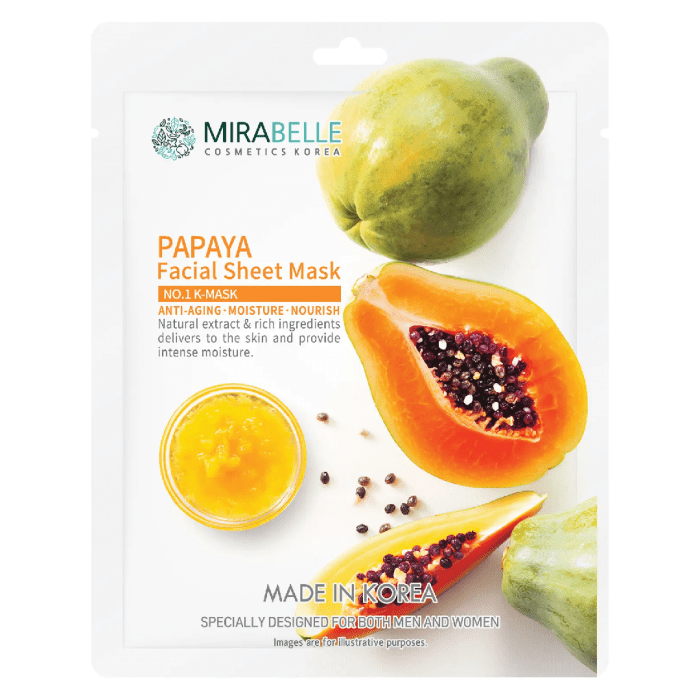 Mirabelle Cosmetics Korea Papaya Facial Sheet Mask
