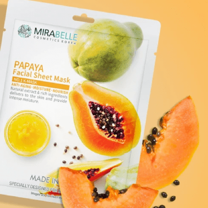 Mirabelle Cosmetics Korea Papaya Facial Sheet Mask