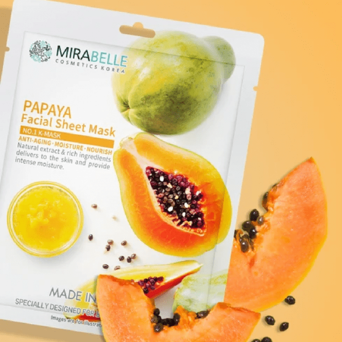 Mirabelle Cosmetics Korea Papaya Facial Sheet Mask