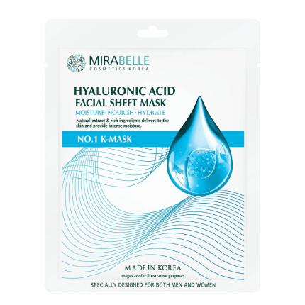 Mirabelle Cosmetics Korea Hyaluronic Acid Facial Sheet Mask post