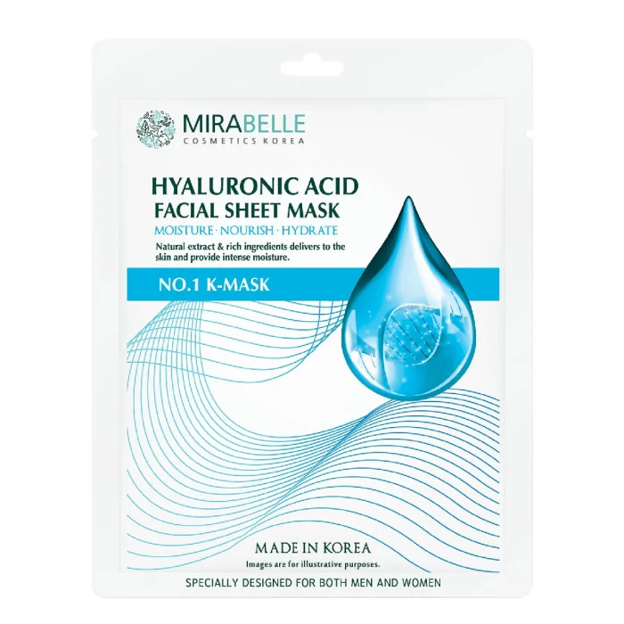 Mirabelle Cosmetics Korea Hyaluronic Acid Facial Sheet Mask post