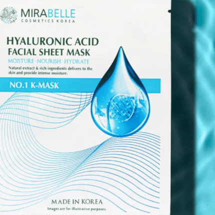 Mirabelle Cosmetics Korea Hyaluronic Acid Facial Sheet Mask post