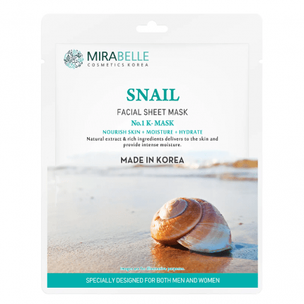 Mirabelle Cosmetics Korea Snail Facial Sheet Mask