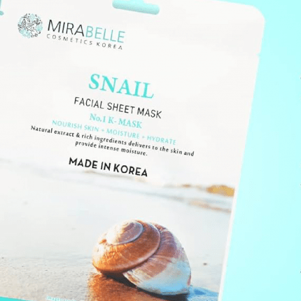 Mirabelle Cosmetics Korea Snail Facial Sheet Mask