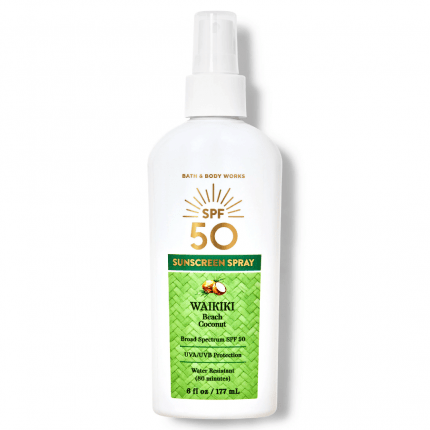 Bath & Body Works Waikiki Beach Coconut Sunscreen Spray SPF 50, 177 ml