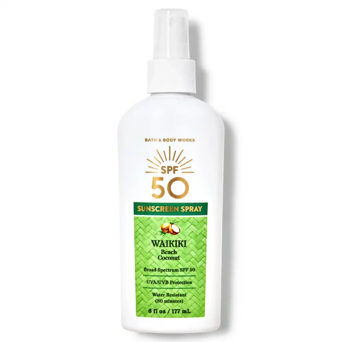 Bath & Body Works Waikiki Beach Coconut Sunscreen Spray SPF 50, 177 ml