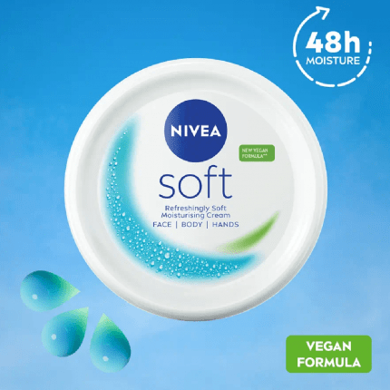 Nivea Soft Moisturizing cream Vegan Formula, face, body and hands 200ml