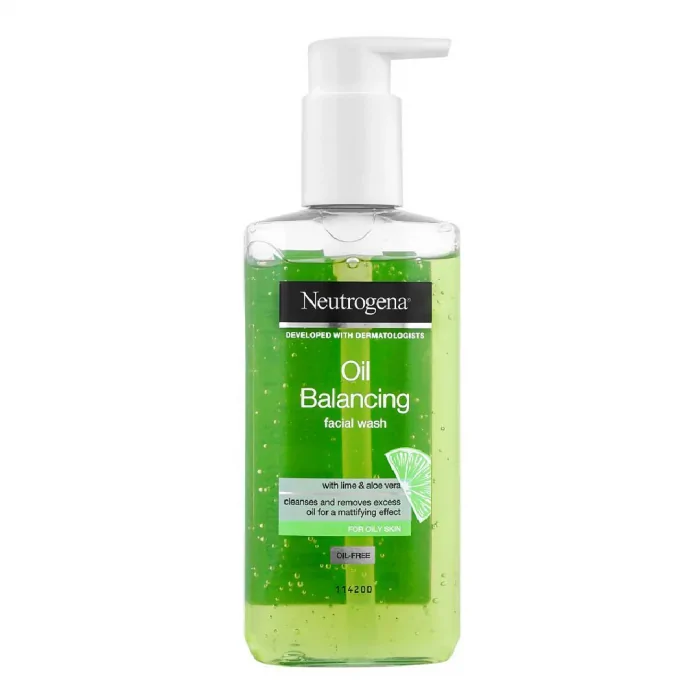 ( Discounted Product ) Neutrogena Oil Balancing Facial Wash With Lime And Aloe Vera 200ml ( Packaging May Vary )