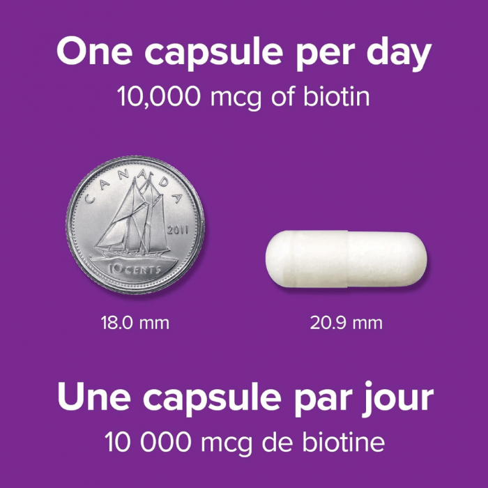 Webber Naturals Biotin Extra Strength 10,000 mcg, 120 Capsules