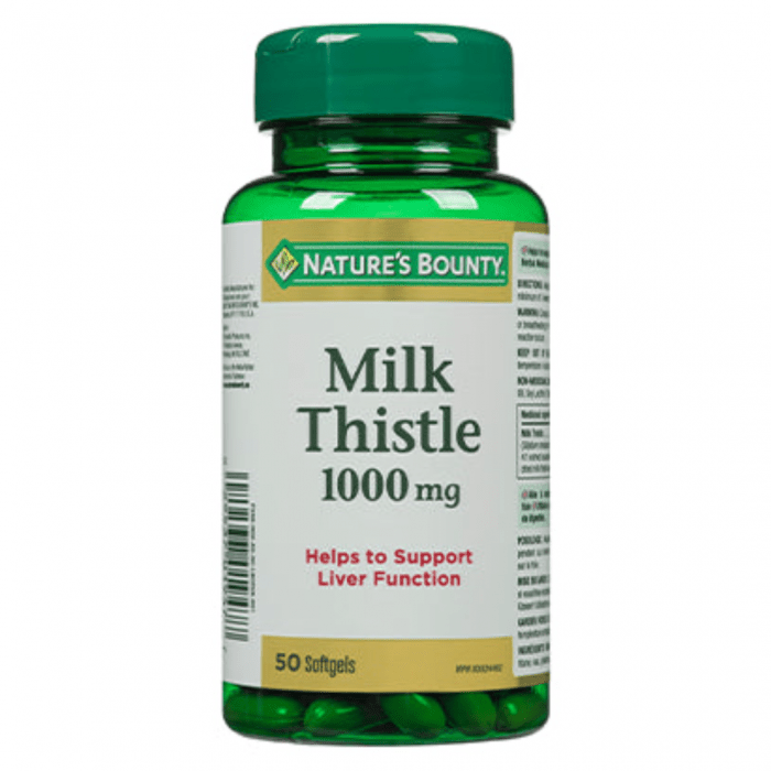 Natures Bounty Milk Thistle 1000mg 50 softgels