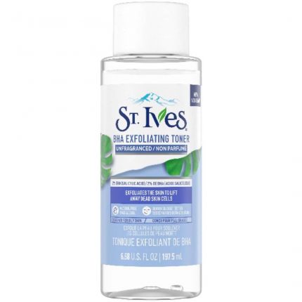 St. Ives Unfragranced BHA Exfoliating Facial Toner 197.5 ml