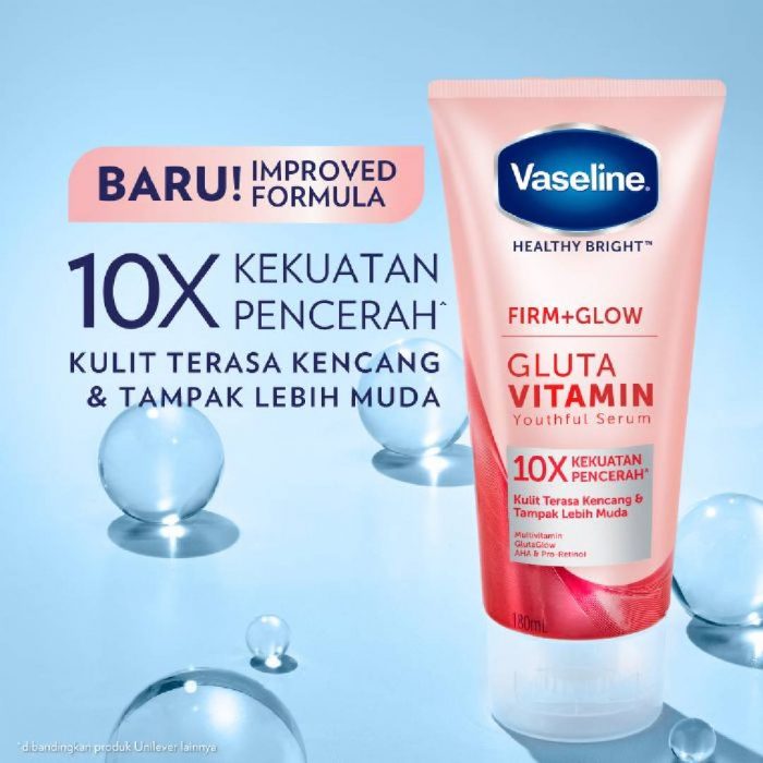 Vaseline Healthy Bright Firm Glow Gluta Vitamin Youthful Body Serum 180ml