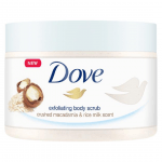 Dove Macadamia & Rice Milk Shower Scent Exfoliating Body Scrub 225ml
