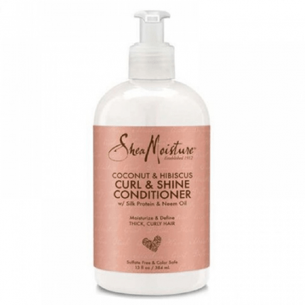 Shea Moisture Coconut & Hibiscus Curl & Shine COnditioner with Silk Protien & Neem Oil 384ml