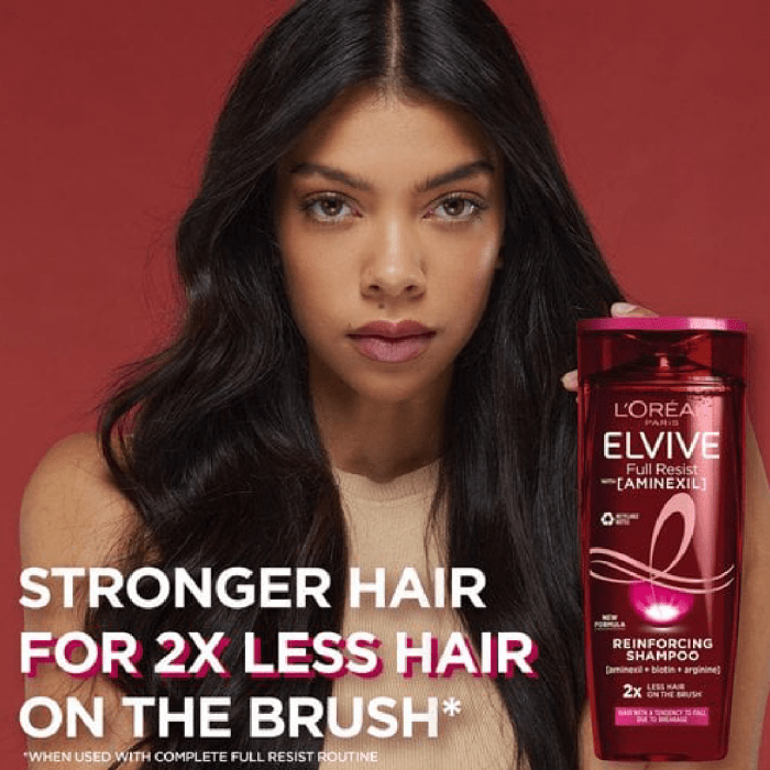 L'Oréal Paris Elvive Full Resist with Aminexil Reinforcing  Shampoo - 400ml - Image 3