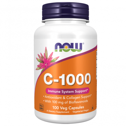 Now Foods Vitamin C 1000mg 100veg capsules , Antioxidant and Collage Support & 100 mg of Bioflavonoids