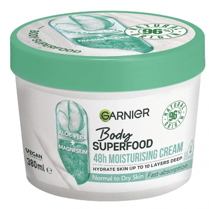 Garnier Body Superfood Aloe vera + Magnesium Moisturising Cream 380ml