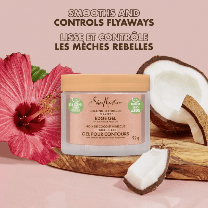 SheaMoisture Coconut & Hibiscus + Flaxseed Edge Gel - 99g - Image 3