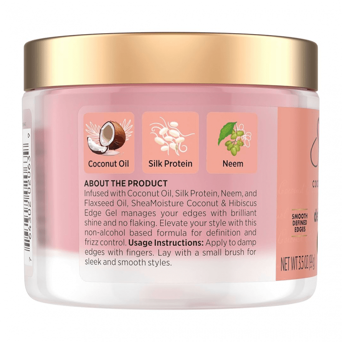 SheaMoisture Coconut & Hibiscus + Flaxseed Edge Gel - 99g - Image 2