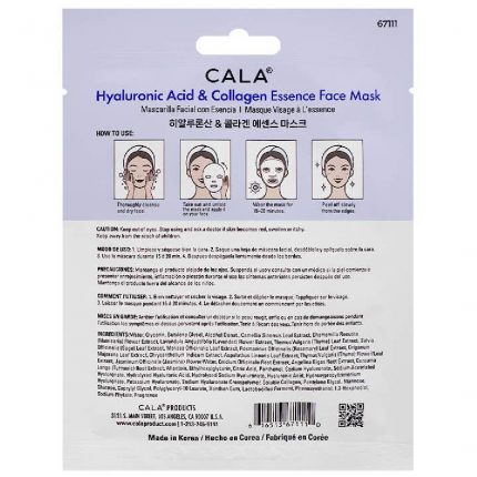 CALA Hyaluronic Acid & Collagen Essence Face Mask 23g (1 Sheet)