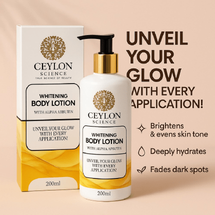 ✨ Ceylon Science True Science of Beauty Whitening Body Lotion with Alpha Arbutin ✨