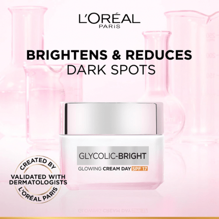 L'Oréal Paris Glycolic Bright Glowing Day Cream with SPF 17, 50ml