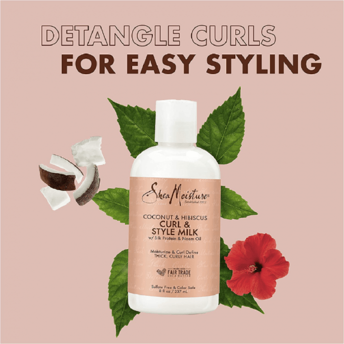 SheaMoisture Coconut & Hibiscus Curl & Style Milk - 237ml - Image 2
